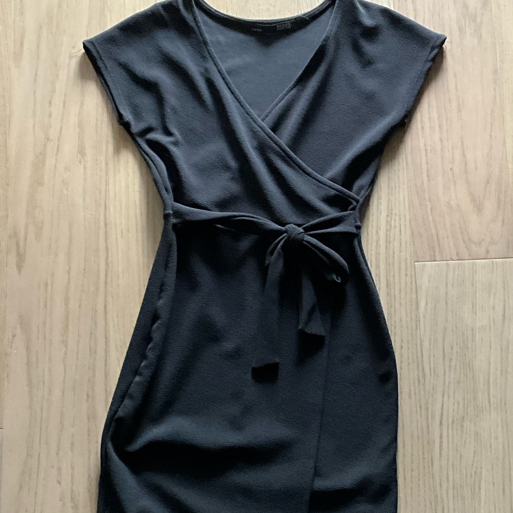 Elegant Black Wrap Dress